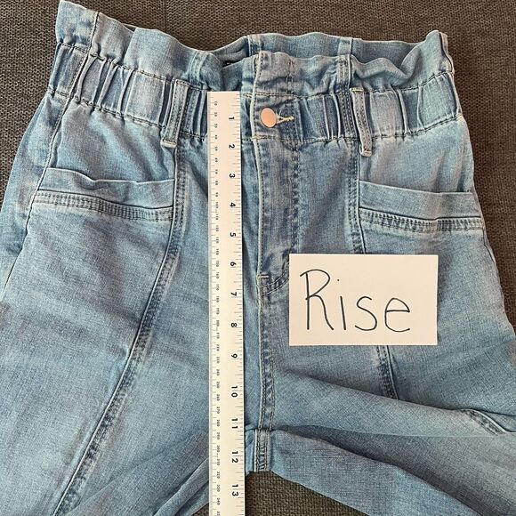 Jealous Tomato High Waist Ruffle Hem Bell Bottom Flare Jeans Tall Stretch Large - Picture 5 of 9